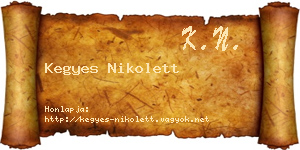 Kegyes Nikolett névjegykártya