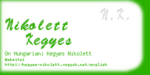 nikolett kegyes business card